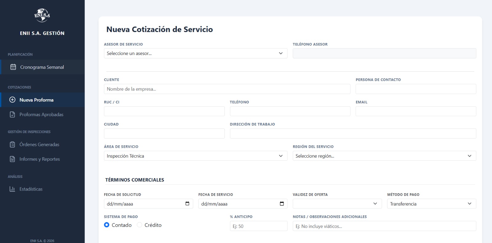 Dashboard screenshot